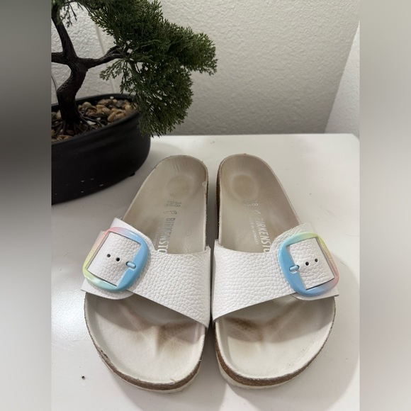 Birkenstock Women's Madrid Sandals - Cream with Ombre Buckle - Picture 3 of 4